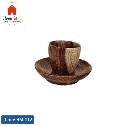 HM-112 كوب خشبي يدوي الصنع – خشب السرسوع – 180 مل - الصورة 1