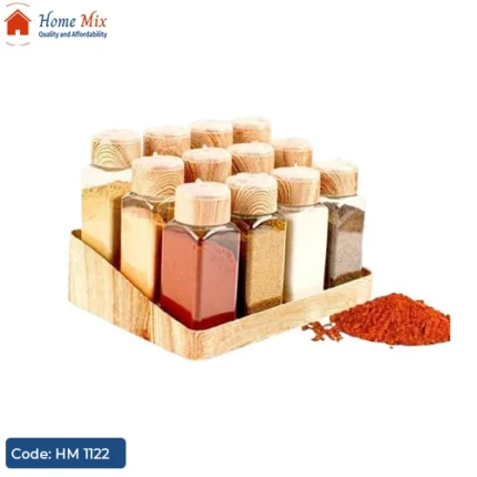 طقم توابل و بهارات – 12 قطعة أنيقة لمطبخك