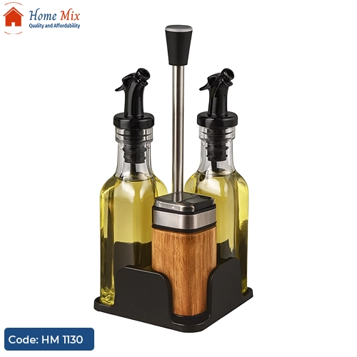 HM 1130 طقم زياتة وملاحات – 4 قطع + حامل 🍴 - الصورة 1