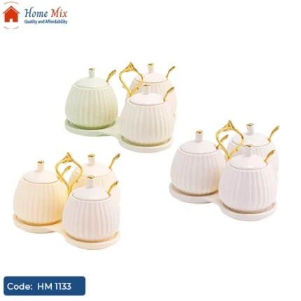 ☕ طقم كوفي كورنر بورسلين – 3 قطع