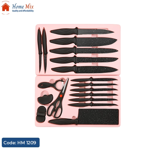 HM 1209cc طقم سكاكين جرانيت - 18 قطعة 🔪 - الصورة 1