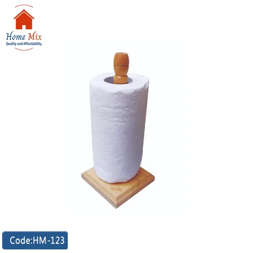 HM-123 حامل مناديل مطبخ خشبي على شكل استاند – تصميم عملي وأنيق - الصورة 1