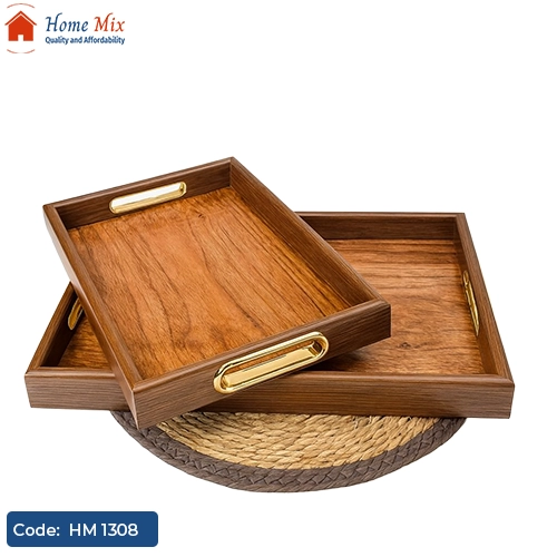 HM 1308 طقم صواني تقديم خشب – تصميم عملي وأنيق - الصورة 1