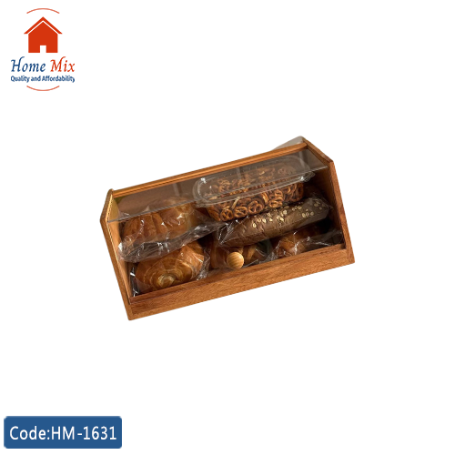 HM-1631 عياشة خشب زان بغطاء أكريليك – لحفظ المخبوزات والمعجنات - الصورة 1