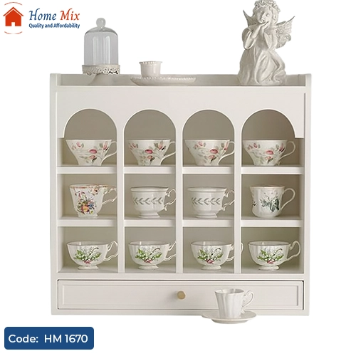 HM 1670 بيت المجات الملكي – منظم مجات خشب موسكي بدهان دوكو أنيق - الصورة 1