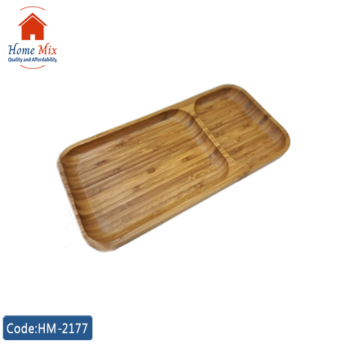 HM-2177 أورديڤ و سيرفيس تقديم – خشب بامبو مقسم خانتين - الصورة 1