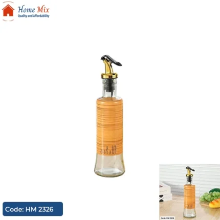 زياتة زيت زجاج شكل خشبي - 800 مللي