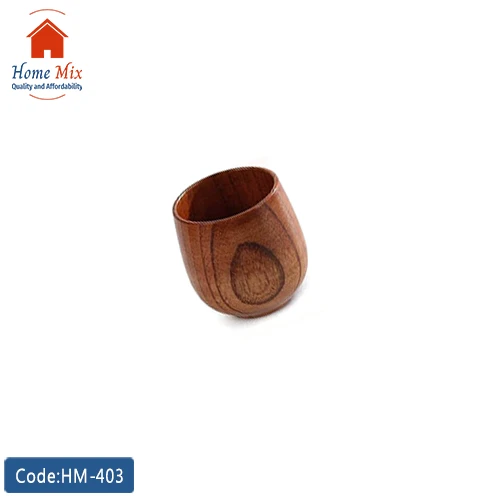 HM-403 كوب خشب سرسوع طبيعي – 150 مل - الصورة 1