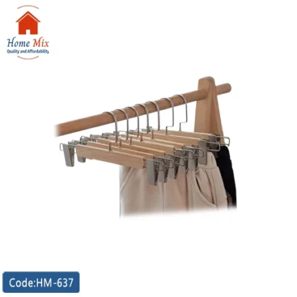 شماعة بنطلون مشبك خشب × معدن