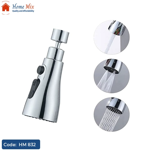 HM 832 وصلة حنفية دوارة 360° – مزودة بـ 3 رشاشات للمياه - الصورة 1