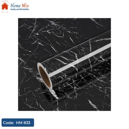 رول لاصق رخامي أسود – 5 متر × 60 سم