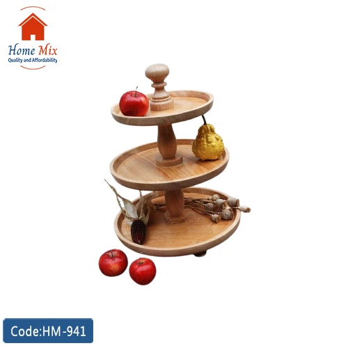 HM-941 شيالة كحك خشب زان – 3 دور - الصورة 1