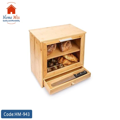 HM-943 عياشة خشب بامبو 2 دور بواجهة أكريليك - الصورة 1