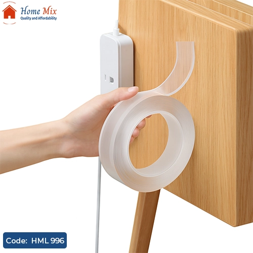 HML 996 لزق دابل فيس سيليكون شفاف – 5 متر قوي متعدد الاستخدامات - الصورة 1