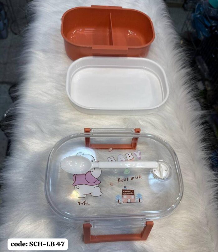 ⁦لانش بوكس  شكل كرتون – بلاستيك صحي للأطفال⁩ - الصورة ⁦2⁩