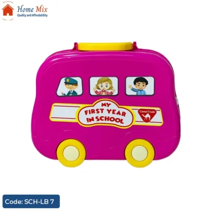 لانش بوكس شكل باص بعجلات