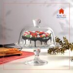 ⁦ستاند تقديم تورتة بغطاء زجاج باشاباتشي تركي – 26 سم⁩ - الصورة ⁦2⁩