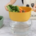 ⁦علبة ثلاجة أكريليك 3×1 بمصفاة للخضروات – خامة ضد الكسر والصدمات⁩ - الصورة ⁦2⁩