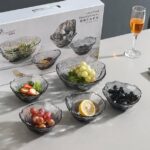 ⁦طقم بولات فواكه وسلطات زجاج فاميـه – 5 قطع (4 بولة كبيرة + 1 بولة صغيرة)⁩ - الصورة ⁦2⁩