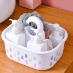 ⁦سبت منظم بلاستيك بهوك شماعة متعدد الاستخدامات – 24×17 سم⁩ - الصورة ⁦2⁩