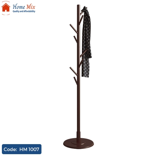 HM 1007 شماعة ملابس كلاسيك معدنية بقاعدة رخامية – 6 هوك متينة وأنيقة ارتفاع 170 سم - الصورة 1