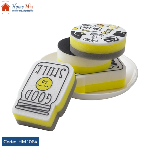 HM 1064 طقم ليفة مواعين 4 قطع – بديل عصري لسلك المواعين - الصورة 1