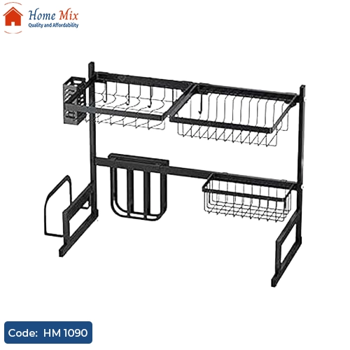 HM 1090 مطبقية سوبر بلاس معدن فوق الحوض – منظم أطباق ومستلزمات المطبخ - الصورة 1