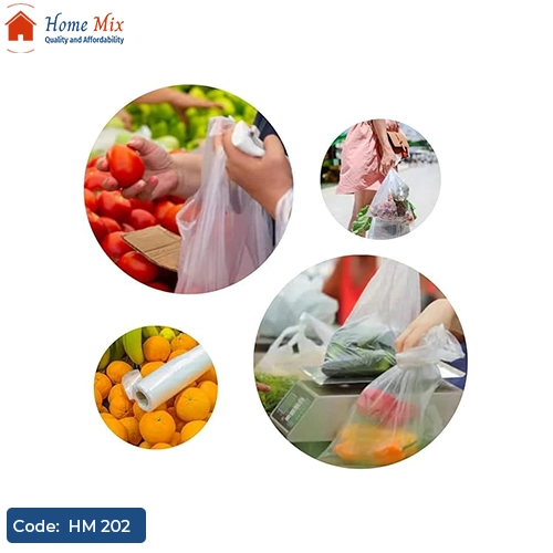 HM 202 رول أكياس ثلاجة متصل مشرشر – 100 كيس مقاس 20×35 سم - الصورة 1