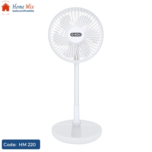 HM 220 مروحة محمولة قابلة للطي – 3 سرعات – شحن USB – تصميم عصري للمكتب والمنزل - الصورة 1