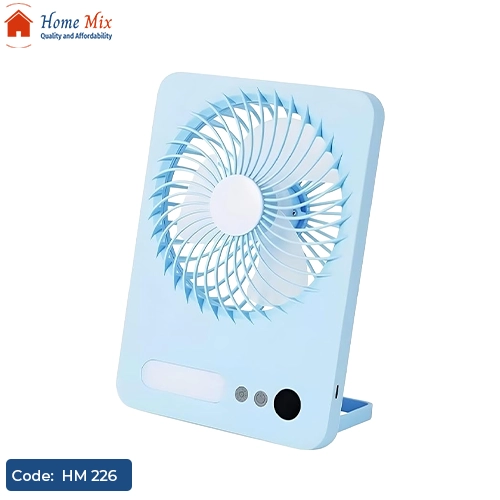 HM 226 مروحة مكتب قابلة للشحن – مزودة بكشاف LED – تحكم في السرعات واتجاه الهواء - الصورة 1