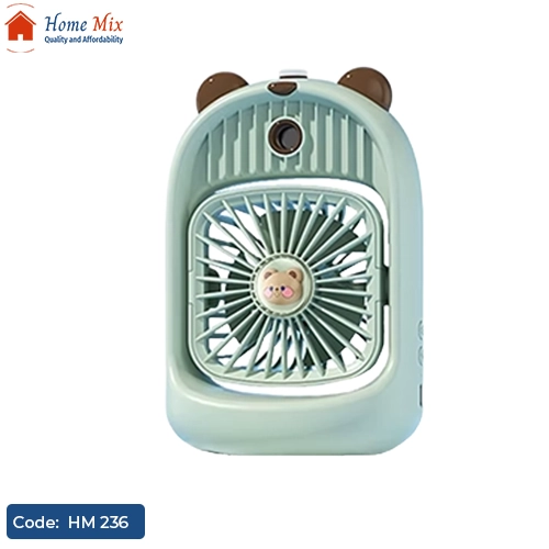 HM 236 مروحة باندا قابلة للشحن – 3 سرعات بتصميم لطيف وعصري - الصورة 1