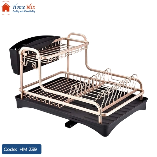 HM 239 مطبقية أطباق جولد معدنية – تصميم أنيق بقاعدة مقاومة للماء - الصورة 1