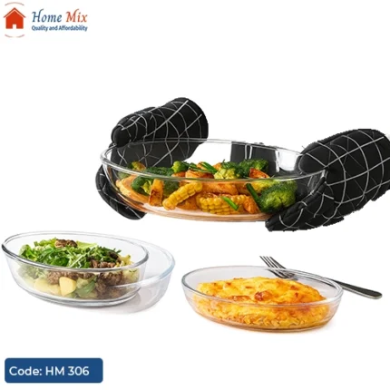 طقم طواجن فرن بايركس بيضاوي مقاوم للحرارة – طقم تركي 2 قطعة (18×26 سم + 25×35 سم)