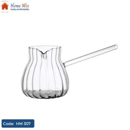 طقم كنكة زجاج بايركس مقاومة للحرارة – 3 قطع بيد طويلة