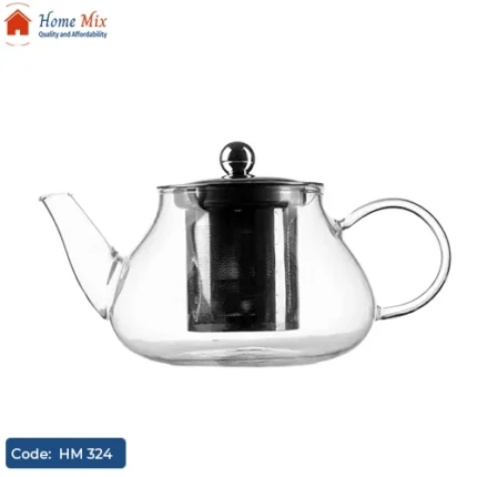 إبريق شاي بايركس مقاوم للحرارة بصفاية استانلس وشياطة – سعة 1 لتر