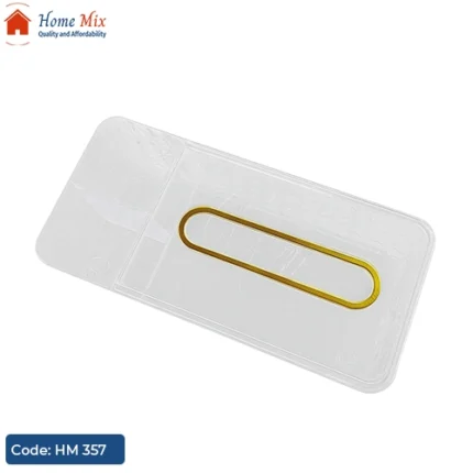 علبة مناديل أكريليك شفافة بتصميم أنيق مزودة بخانتين للتنظيم