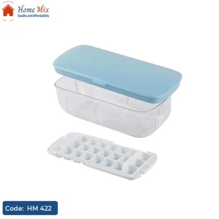 علبة ثلج أكريليك بغطاء مانع للروائح ومكعبات سيليكون لسهولة الاستخدام