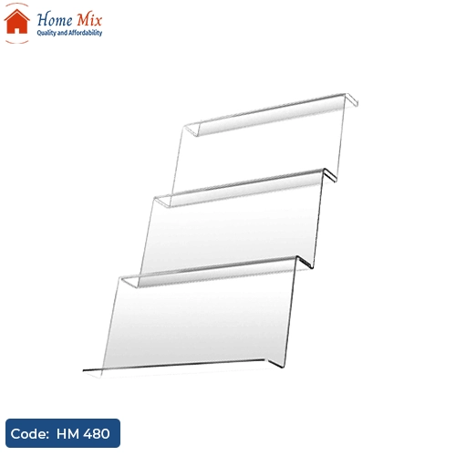 HM 480 رف توابل أكريليك شفاف – لتنظيم المطبخ وعلب التوابل (30 سم) - الصورة 1