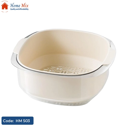 HM 503 علبة ثلاجة أكريليك 3×1 بمصفاة للخضروات – خامة ضد الكسر والصدمات - الصورة 1