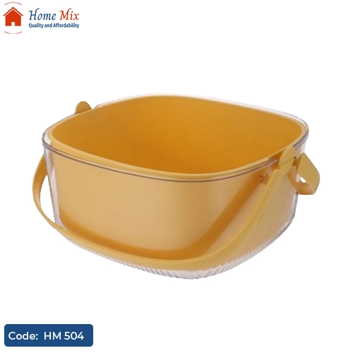 HM 504 علبة ثلاجة أكريليك بيد ومصفاة وغطاء – خامة قوية ضد الكسر والصدمات - الصورة 1