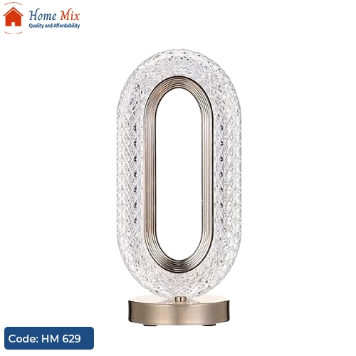 HM 629 اباجورة كريستال بيضاوية تعمل باللمس – شحن USB - الصورة 1