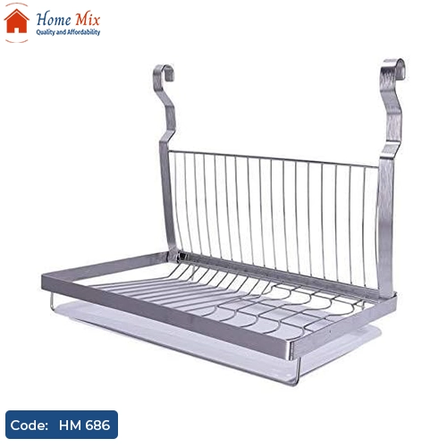 HM 686 مطبقية استانلس معلقة تركي – تصميم عملي لتجفيف وتنظيم الأطباق (19×42×32 سم) - الصورة 1