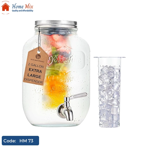 HM 73 ديسبنسر زجاج بصنبور أكريليك مانع للتسريب – سعة 8 لتر - الصورة 1