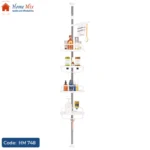 ركنة حمام استانلس 4 دور – قوية التحمل مزودة بحامل فوط