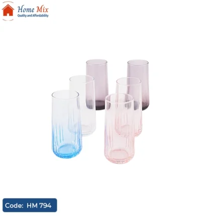 طقم شوب نوفا ميكس باشاباتشي تركي – 6 قطع ملونة