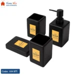 طقم حمام بورسلين 4 قطع – تصميم أنيق يجمع بين الفخامة والعملية