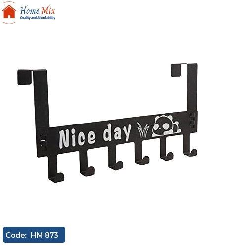 HM 873 شماعة باب Nice Day – معدن 6 هوك بتصميم عصري - الصورة 1
