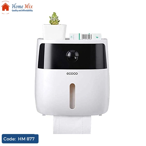 HM 877 حامل مناديل ECOCO – تصميم أنيق بدرج تخزين - الصورة 1