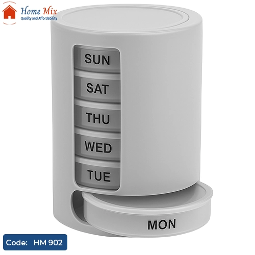 HM 902 منظم أدوية أسبوعي بستاند – 7 علب مقسمة لأوقات اليوم - الصورة 1