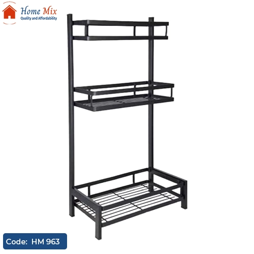 HM 963 ستاند ومنظم معدني 3 أدوار – مقاوم للصدأ ومتعدد الاستخدامات - الصورة 1